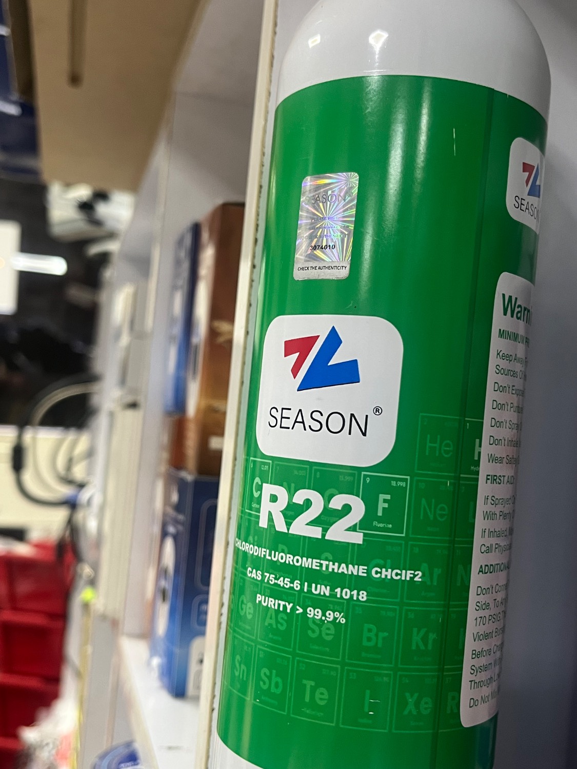 گاز R22 برند سیزن